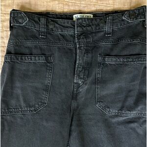 We the Free Wide-leg Black Button-fly Jeans, 27